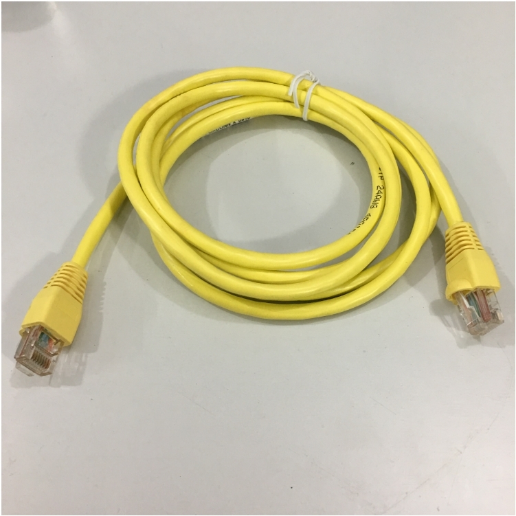 Dây Nhẩy Cisco 74-3079-01 24AWM Cat5e UTP PVC CM Ethernet Network Patch Straight Through Cable Yellow Length 1.8M