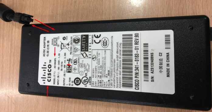 Adapter Original Cisco AD10048P3 48V 2.08A 341-0183-02 For Cisco ASA5505 Firewall Connector Plug Size 2Pin