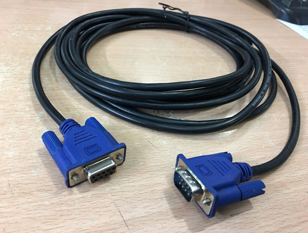 Cáp RS232 Chất Lượng Cao Simple Null-Modem Cable Without Handshaking Serial Cable DB9 Cable Male to Female Black Length 3M