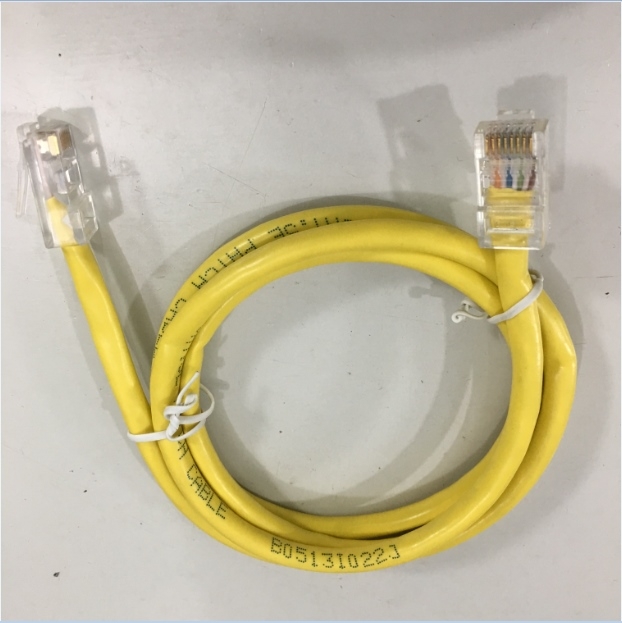 Dây Nhẩy Cat5e RJ45 UTP PVC Ethernet Network Patch Straight Through Cable Yellow Length 1M