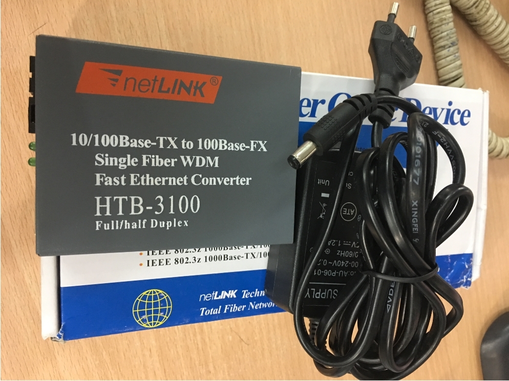 Bộ Chuyển đổi Quang Điện NetLink HTB-3100A/B Media Converter 10/100 Mbps to WDM 100FX Single-Mode 25 Km SC (2 Unit/PAIR)