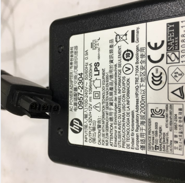 Bộ Chuyển Đổi Nguồn Adapter HP 0957-2304 32V 1094mA 12V 250mA For Printer HP Photosmart 7510 CQ877C e-All-in-One Connector size 3Pin