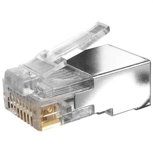 Đầu Bấm Mạng Bọc Nickel Plated Shielded RJ45 CAT5E 8P8C Modular Plug Network Connector 100pc