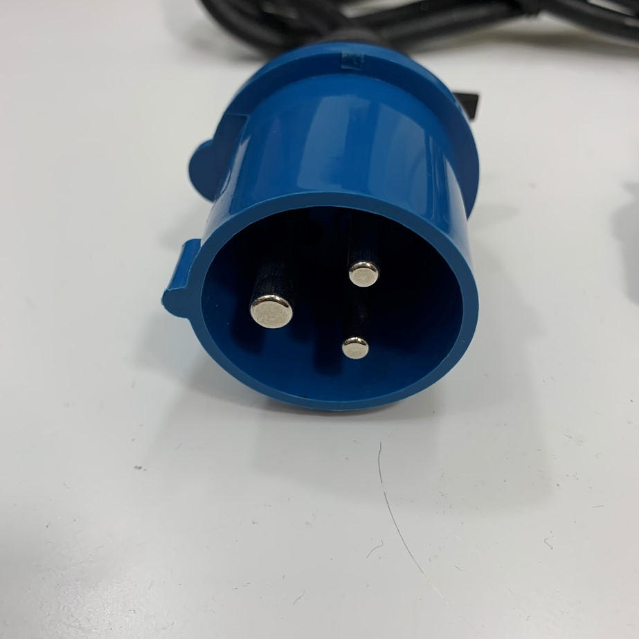 Dây Nguồn WELL SHIN WS-197-1-P2 WS-002F 3-Pin Circular Server IEC 309 2P+E IP 44 Commando IEC320 to C19 16A 250V 3x1.5mm² Length 2.5M