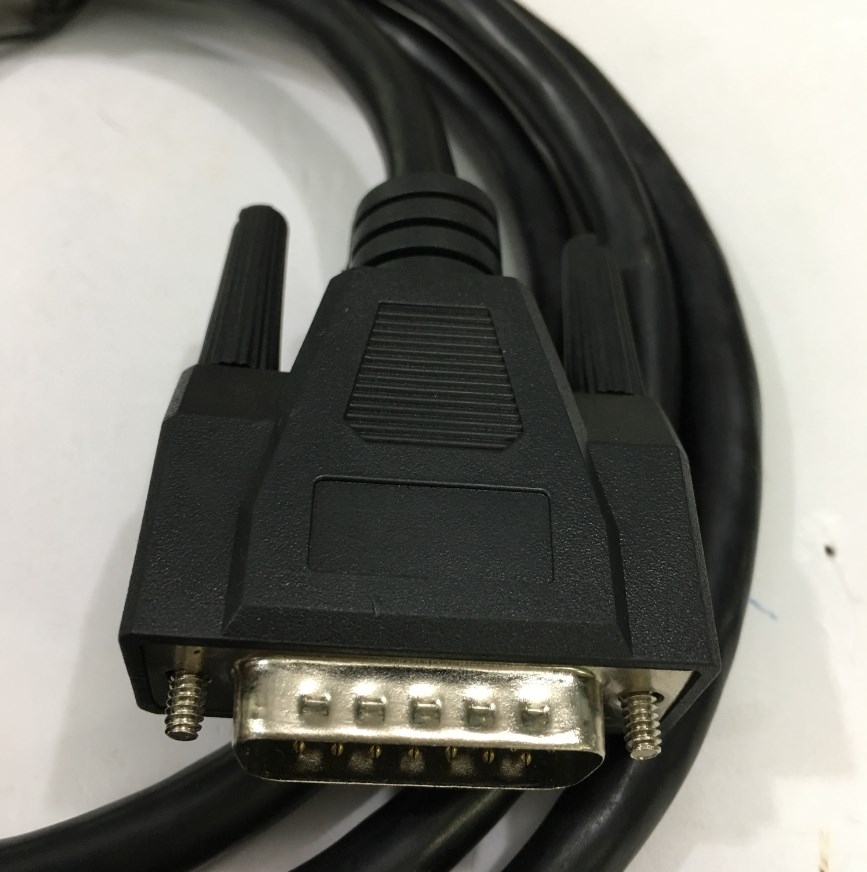 Cáp Điều Khiển RS232 DB37 Female to DB15 Male 2 Row 15Pin 28AWG Cable Black Length 1.5M