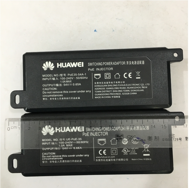 Bộ Chuyển Nguồn POE 54V 0.65A 35W HUAWEI UE-POE-35 PoE Standard 802.3af/at PoE+  RJ45 10/100/1000 Mbit/s