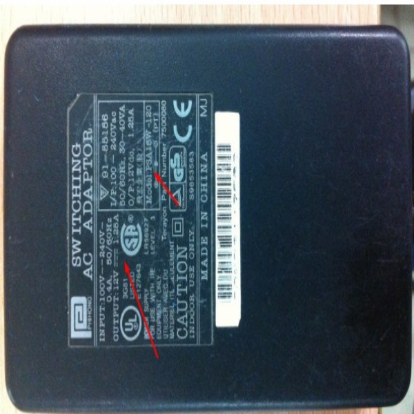 Adapter Original 12V 1.25A 15W PHIHONG PSA15W-120 91-59026 Connector Size 5.5mm x 2.1mm