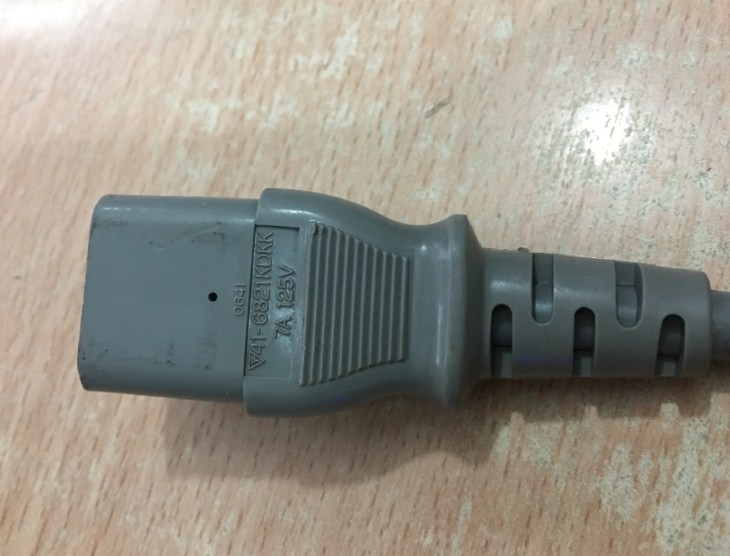 Dây nguồn KAWASAKI KP-210 KS-16B NEMA 1-15P to C13 AC Power Cord 7A 125V 3X0.75mm 18AWG Grey Length 3.1M