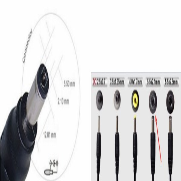 Adapter Original 12V 1.25A 15W PHIHONG PSA15W-120 91-59026 Connector Size 5.5mm x 2.1mm