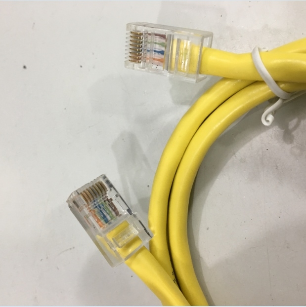 Dây Nhẩy Cat5e RJ45 UTP PVC Ethernet Network Patch Straight Through Cable Yellow Length 1M