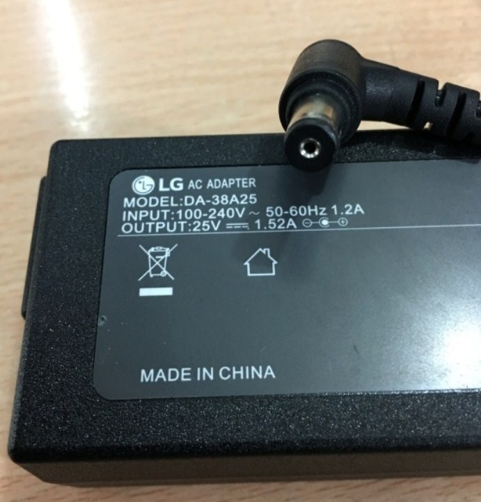 Adapter Original LG DA-38A25 25V 1.52A For LG LH7 Sound Bar Connector Size 6.5mm x 1.2mm