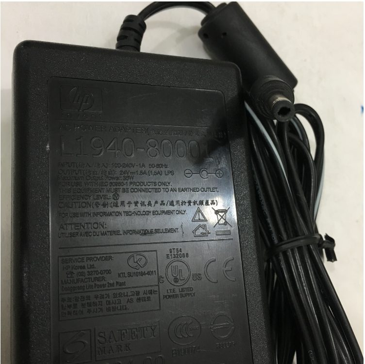 Adapter Original 24V 1.5A 36W HP L1940-80001 For Scan HP ScanJet 4500C G4050 Connector Size 4.8mm x 1.7mm