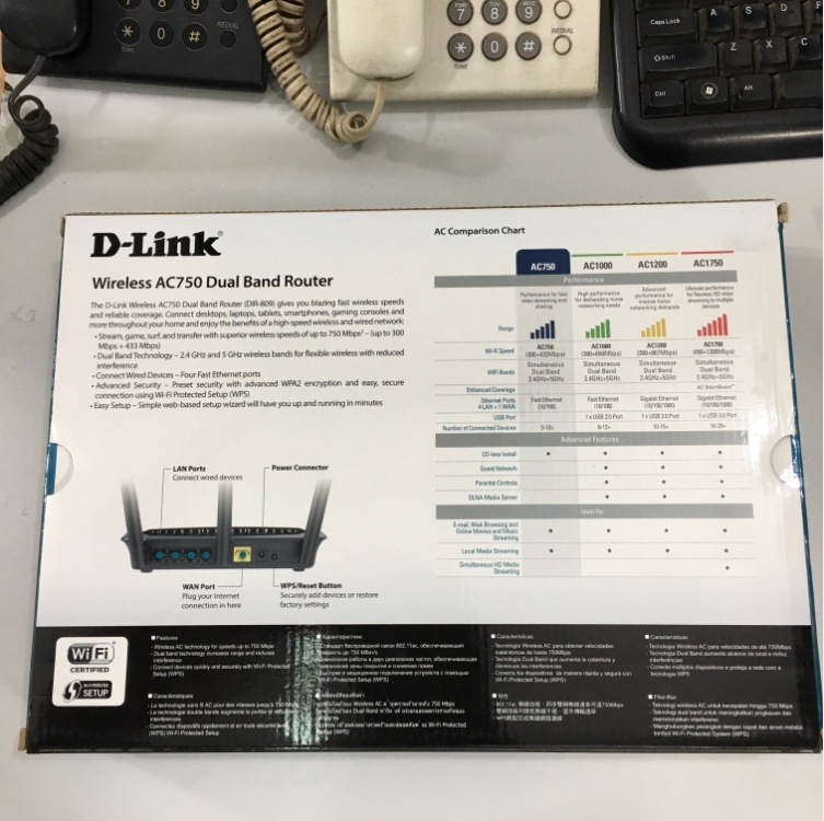 Bộ Phát Không Dây D-LINK DIR-809 AC750 Wireless DualBand Fast Ethernet Router