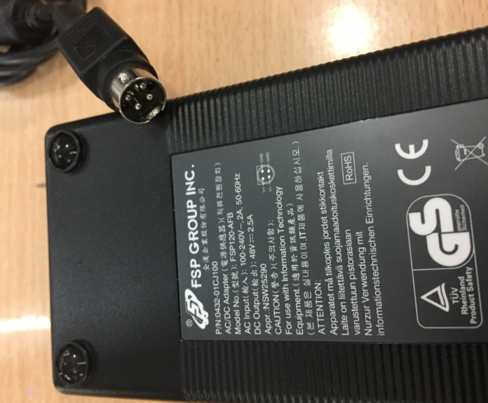 Adapter Original Cisco FSP Group Inc FSP120-AFB 48V 2.5A 120W For Cisco Switch SG300-10P Machine 4Pin 10mm Mini din