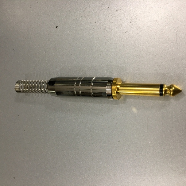 Rắc Hàn Brand Mono Jack 6.35mm Microphone Gold Plated Kết Nối Âm Thanh Mono Connector Cable Diameter 7mm Silve