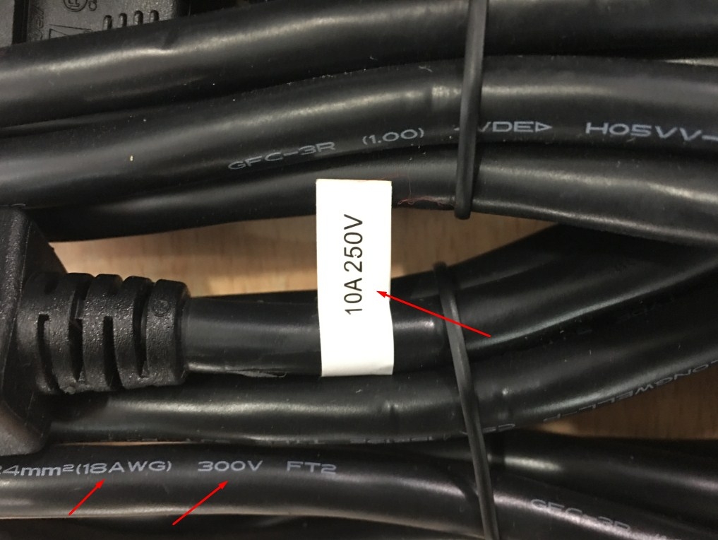 Dây Nguồn Máy Chủ HP 142263-001 Longwell LS-60 LS-14 IEC320 C13 to C14 AC Power Cord PDU UPS 10A 250V 3x0.824mm² 18AWG For L2 Switch and L3 Switch Network Rack Mount Length 2M