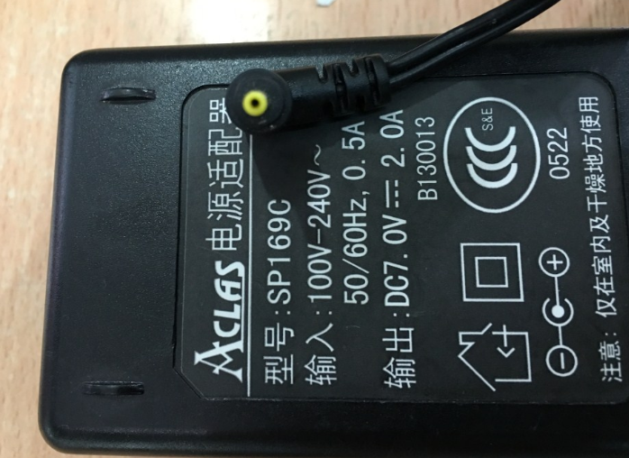 Adapter Original ACLAS SP169C 7V 2A Connector Size 3.0mm x 1.0mm