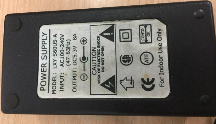 Adapter 5.3V 8A LXY-S60U5-A Connector Size 5.5mm x 2.1mm