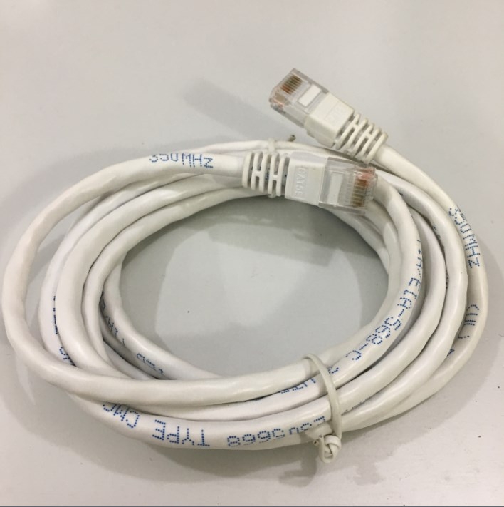 Dây Nhẩy Juniper 094-0040-000 24AWM Cat5e UTP PVC CM Ethernet Network Patch Straight Through Cable White Length 2.1M