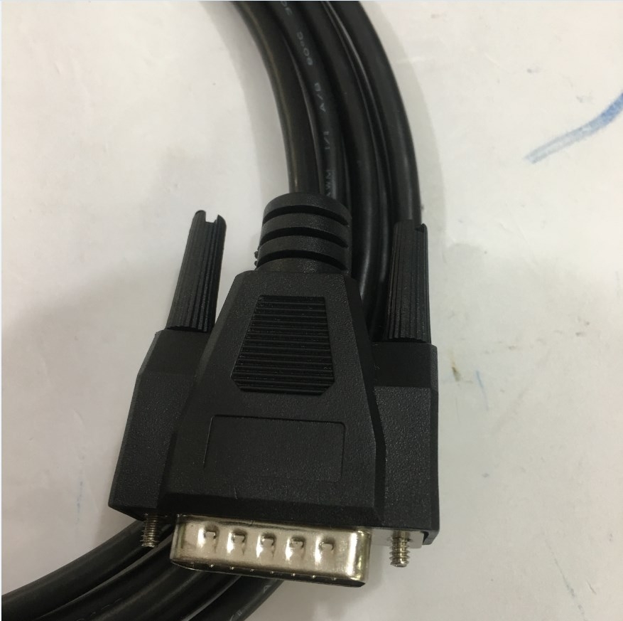 Cáp RS232C Chuẩn Công Nghiệp 15 Chân 2 Hàng Dương Dương Cổng Song Song Nối Tiếp D-SUB DB15 Male to DB15 Male 2 Row 15Pin 28AWG Cable Black Length 3M