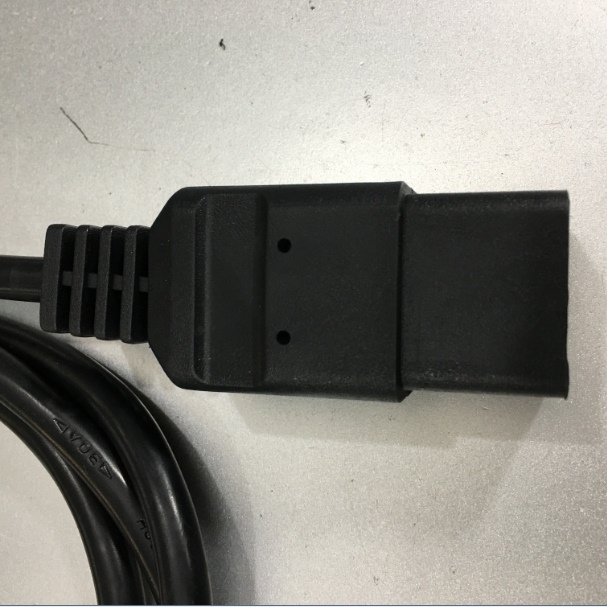 Dây Nguồn Máy Chủ Computer Server Cable Power Cord IEC C19 to C20 NINGBO ST61 LAO10F 16A 250V 16AWG 3x1.5mm² For Rack Mount PDU UPS Black Length 1.8M