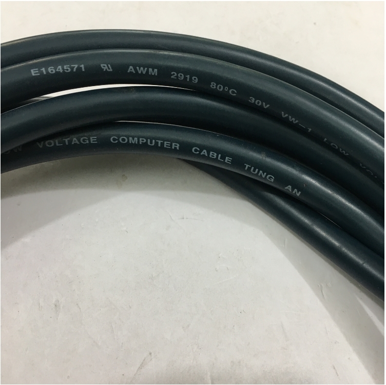 Cáp Điều Khiển RS232 DB9 Male to DB15 Male 2 Row 15Pin 28AWG E164571 Cable Green Length 3M