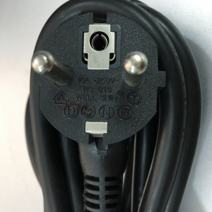 Dây Nguồn Máy Chủ WELL SHIN WS-010 WS-002F AC Power Cord CEE 7/7 SCHUKO IEC60320 IEC C19 2 Prong 16A 250V 3x1.5mm² Length 2.5M