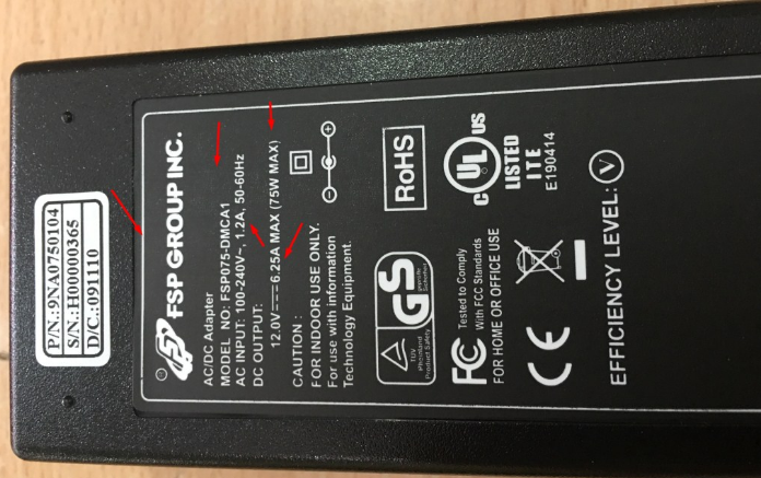 Adapter 12V 6.25A 75W Original FSP 075-DMCA1 For Router Cisco 886 886W 888 888W Connector Size 5.5mm x 2.5mm