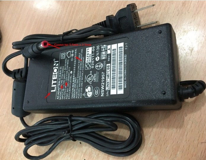 Chuyển Nguồn Chính Hãng Chất Lượng Cao Cisco Adapter Original LITEON PB-1720-03SA3 12V 6A 72W For Router Cisco Connector Size 5.5mm x 2.5mm