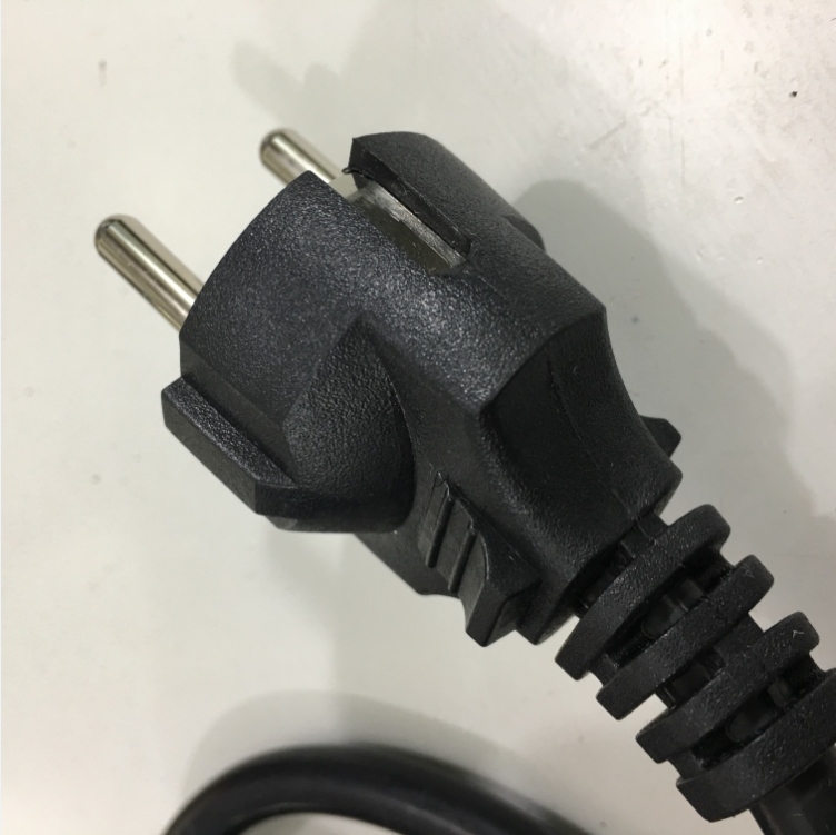 Dây Nguồn Máy Tính 2 Chân Tròn AC Power Cord Schuko CEE7 Euro Plug to C13 10A 250V 3x1.0mm length 1.8M
