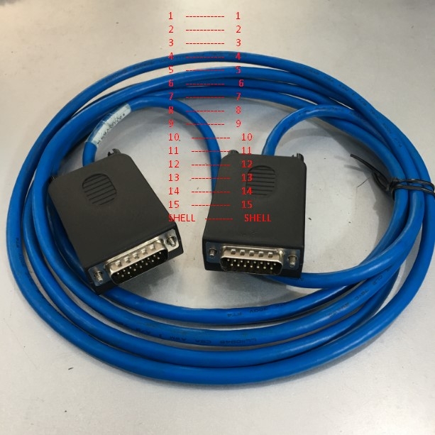 Cáp Kết Nối 15 Pin D-Sub DB15 Male to Male DB15 Screw Terminal Block Cable Length 3M