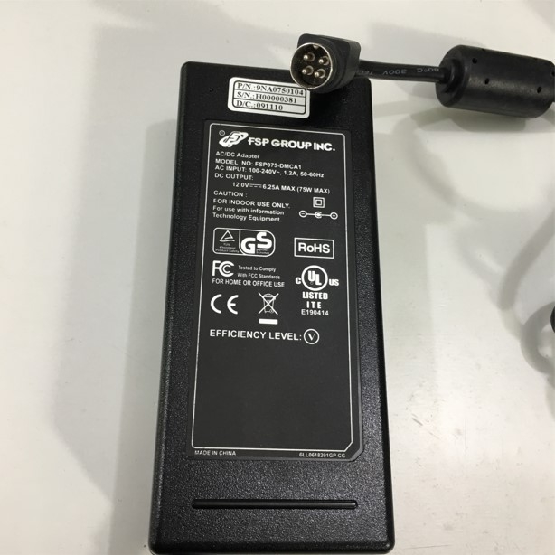 Adapter Original FSP 075-DMCA1 12V 6.25A 75W 4Pin DIN For Máy Bán Hàng Tính Tiền In Hóa Đơn Tự Động