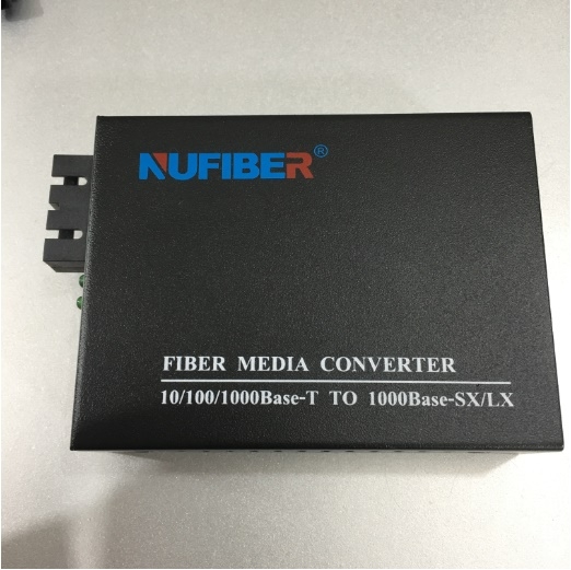 Bộ Chuyển Đổi Quang Điện Nufiber Media Converter 10/100/1000Base-TX to 1000Base-FX Single-Mode Dual Fiber SC 20m NF-C2200LX20