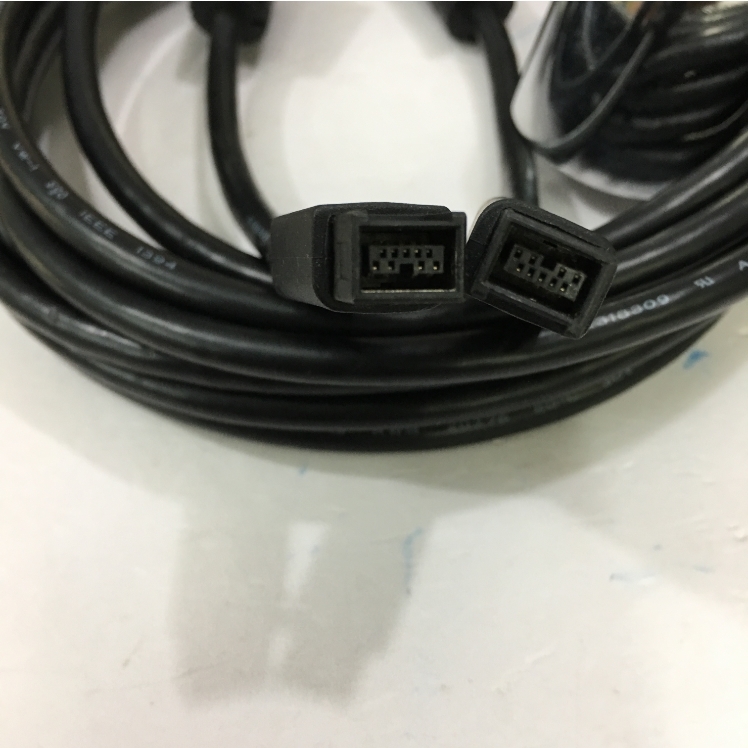 Cáp IEEE 1394 FireWire Cable 9 Pin to 9 Pin Hàng Chất Lượng Cao E318309 AWM STYLE 20276 80°C 30V VW-1 Tốc Độ Truyền Dữ Liệu Lên Tới 800Mb / giây Black Length 5M