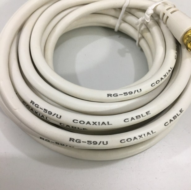 Cáp Kết Nối  Steren 205-015BK RG59 Coaxial Cable 6 FT 1XF Connector Both End RG-59 Gold Tips Coax Jumper Cable TV Video Extension Audio Plug Hook Up 75 Ohm Length 4.5M