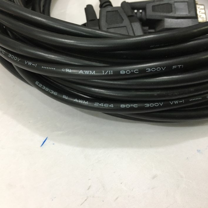 Cáp Máy In Mã Vạch Công Nghiệp GODEX EZ 6300 Plus DB9 Male to DB9 Female Cable PVC Black Length 10M