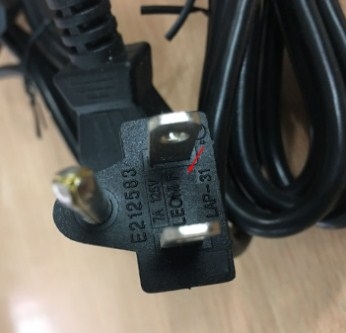 Dây Nguồn Laptop Có Tiếp Địa 3 Chân 2 Dẹt 1 Tròn Chính Hãng LEONI NEMA 5-15P to IEC320 C5 7A 125V 3x0.824mm Dài 1.5M