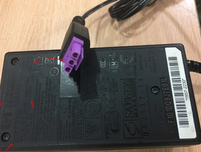 Adapter Original HP Scanjet Enterprise Flow 7000 S2 32V 1560mA 0957-2230 Connector Size 3Pin