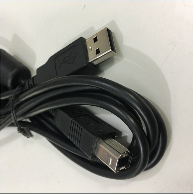 Cáp Máy In Mã Vạch Tem Nhãn Công Nghiệp Dell Original 50.7A224.011-R USB 2.0 Type A Male To Type B Male Cable For Printers Zebra TSC SATO Argox Datamax 28AWG Black Length 1.8M