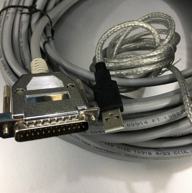 Bộ Combo USB to RS232 Z-TEK Và Cáp Kết Nối Truyền Dữ Liệu Fanuc Fadal RS232 Serial Cable DB9 F to DB25 M CNC DNC Send Program For Computers Length 30M