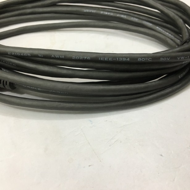 Cáp IEEE 1394a FireWire Cable 4 Pin to 4 Pin Hàng Chất Lượng Cao JAMER E219485 AWM STYLE 20276 80°C 30V VW-1 Tốc Độ Truyền Dữ Liệu Lên Tới 400Mb / giây Grey Length 3.7M