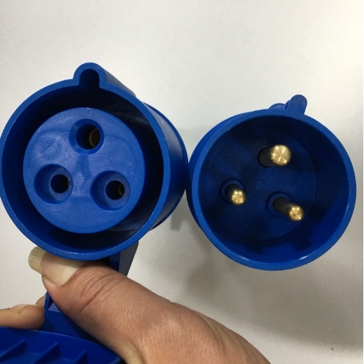 Bộ Combo Ổ Cắm Công Nghiệp MPE IP44 2P+E IEC309-2 6H 250V 32A MPN-023 MPN-223 Induatrial Connector Blue