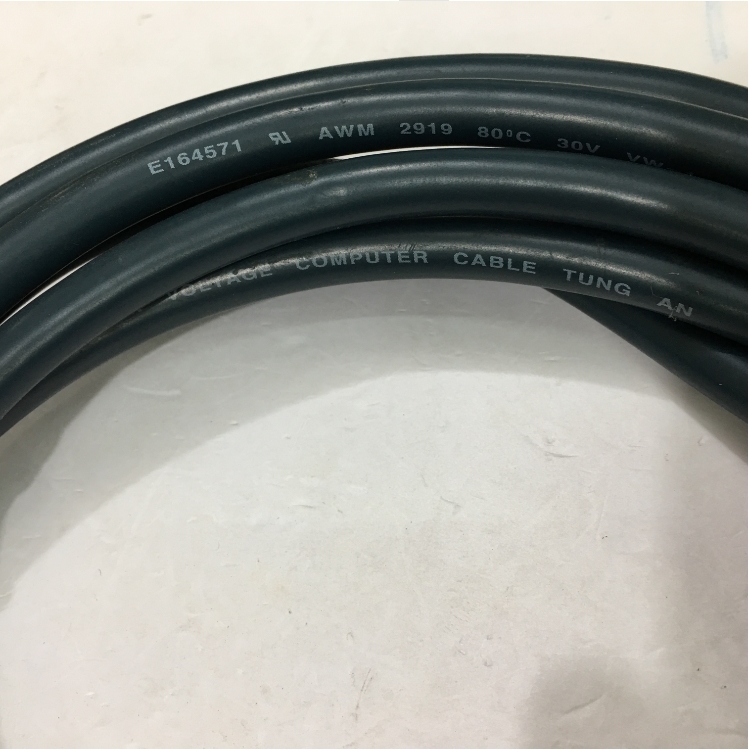 Cáp Điều Khiển RS232 DB37 Female to DB15 Female 2 Row 15Pin 28AWG E164571 Cable PVC Green Length 3M