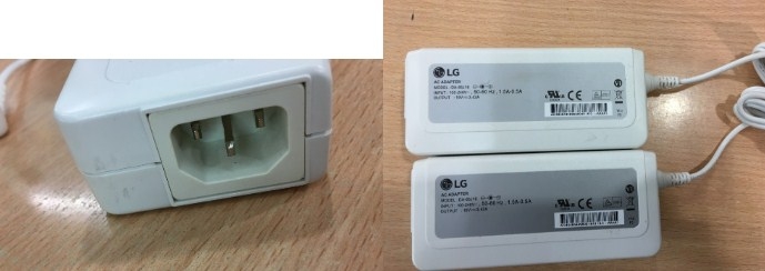 Adapter Màn hình LG Monitor Widescreen LED LCD HDTV LG DA-65J19 19V 3.42A 65W White For Monitor LG Flatron IPS226V IPS236V MX235IPS Connector Size 6.5mm x 4.4mm
