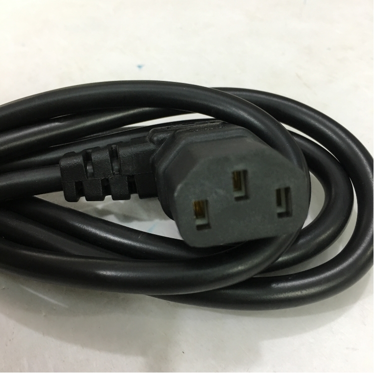 Dây Nguồn Longwell LP-61L LS-60L Chuẩn 3 Chấu Có Cầu Chì Chữ L Vuông Góc 90 Độ AC Power Cord BS1363 to C13 Right Angle 10A 250V 3X0.75mm Length 1.9M