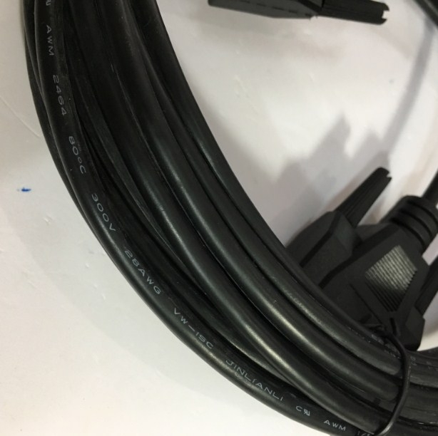 Cáp RS232C Chuẩn Công Nghiệp 15 Chân 2 Hàng Âm Âm Cổng Song Song Nối Tiếp D-SUB DB15 Female to DB15 Female 2 Row 15Pin 28AWG Cable Black Length 8M