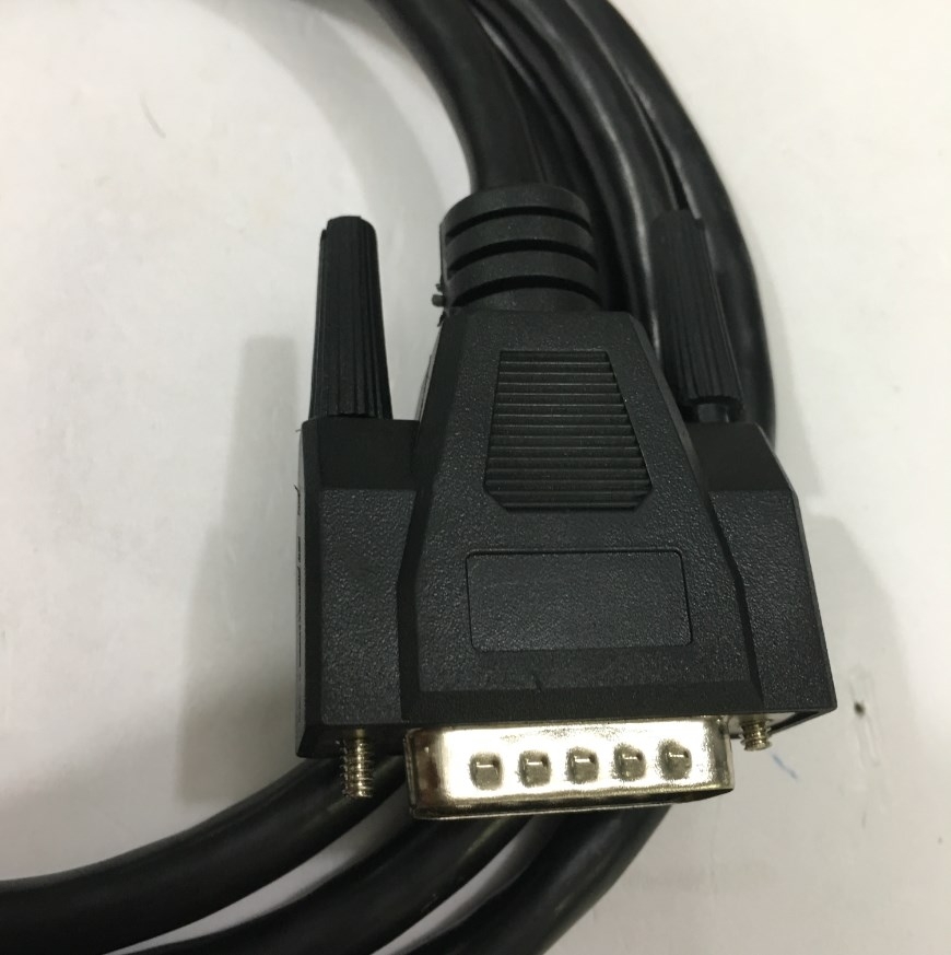 Cáp Điều Khiển RS232 DB25 Female to DB15 Male 2 Row 15Pin 28AWG Cable Black Length 1.5M