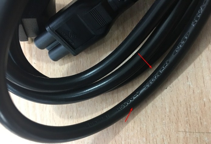 Dây Nguồn 2 Chân Tròn Có Tiếp Địa Sun Fai SF-71 SF-216 IEC C5 AC Power Cord 250V 16A 2.5A 2 Prong 3x0.75mm Length 2.1M