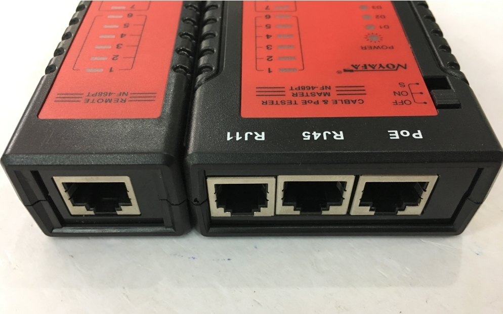 Bộ Test NOYAFA NF-468PT Dây Mạng Cáp Điện Thoại Kiểm Tra Thử Đường Truyền RJ45 RJ11 RJ12 LAN Test Switch POE Camera