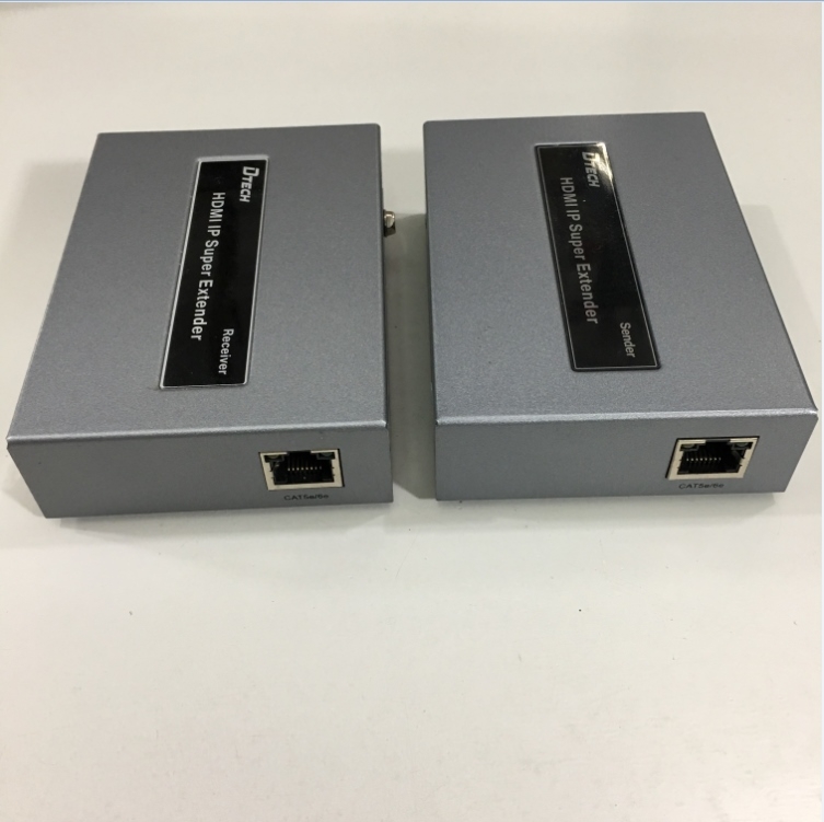 Bộ Chuyển Tín Hiệu HDMI to LAN DTECH DT-7046 HDMI IP EXTENDER 120M PLUS ADAPTER SENDER AND RECEIVER